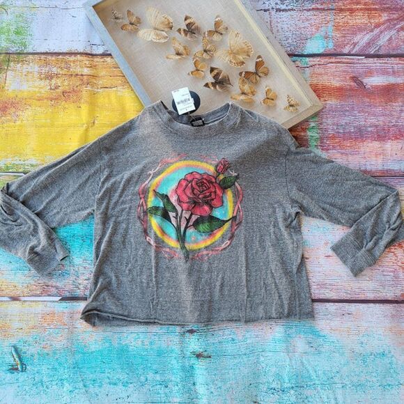 Day By Daydreamer Gypsy Rose Cropped Sweatshirt M - Picture 5 of 9